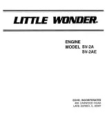 Little Wonder SV2AAE Parts Manual предпросмотр