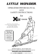 Little Wonder Xtra Operator Owner'S Manual preview