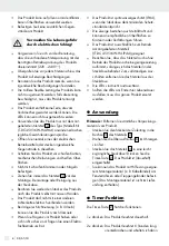 Предварительный просмотр 8 страницы LIVARNO home 366236 2101 Operation And Safety Notes