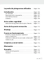 Предварительный просмотр 105 страницы LIVARNO home HG06280 Operation And Safety Notes