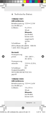 Preview for 33 page of LIVARNO LUX 100656 Operation And Safety Notes