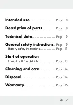 Preview for 7 page of LIVARNO LUX 103994-14-01 Operation And Safety Notes