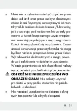 Preview for 21 page of LIVARNO LUX 103994-14-01 Operation And Safety Notes