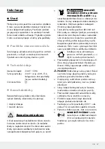 Preview for 17 page of LIVARNO LUX 110729 Operation And Safety Notes