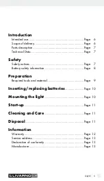 Предварительный просмотр 5 страницы LIVARNO LUX 112105 Assembly, Operating And Safety Instructions