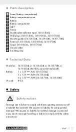 Предварительный просмотр 7 страницы LIVARNO LUX 112105 Assembly, Operating And Safety Instructions