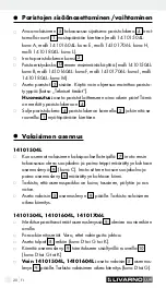 Предварительный просмотр 20 страницы LIVARNO LUX 112105 Assembly, Operating And Safety Instructions