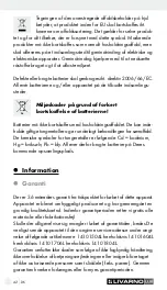 Предварительный просмотр 42 страницы LIVARNO LUX 112105 Assembly, Operating And Safety Instructions