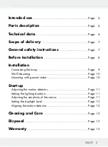 Preview for 7 page of LIVARNO LUX 113227 Assembly, Operating And Safety Instructions