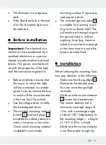 Preview for 11 page of LIVARNO LUX 271694 Assembly, Operating And Safety Instructions