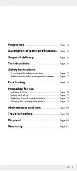 Предварительный просмотр 5 страницы LIVARNO LUX 273525 Operation And Safety Notes