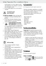 Preview for 16 page of LIVARNO LUX 277907 Assembly, Operating And Safety Instructions