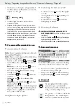 Preview for 14 page of LIVARNO LUX 279054 Assembly, Operating And Safety Instructions