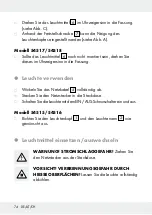 Предварительный просмотр 74 страницы LIVARNO LUX 279080 Operation And Safety Notes