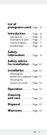 Preview for 5 page of LIVARNO LUX 288528 Operation And Safety Notes