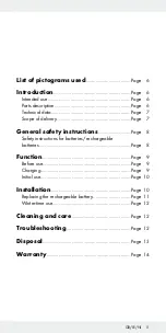 Preview for 5 page of LIVARNO LUX 298692 Assembly, Operating And Safety Instructions