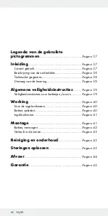 Preview for 36 page of LIVARNO LUX 298692 Assembly, Operating And Safety Instructions