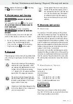 Предварительный просмотр 15 страницы LIVARNO LUX 298812 Operation And Safety Notes