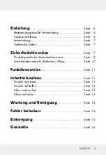 Предварительный просмотр 5 страницы LIVARNO LUX 300535 Assembly, Operating And Safety Instructions