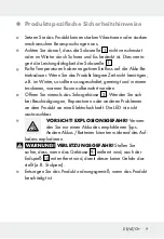 Предварительный просмотр 9 страницы LIVARNO LUX 300535 Assembly, Operating And Safety Instructions