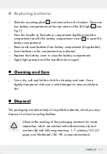 Preview for 11 page of LIVARNO LUX 306525 Assembly, Operating And Safety Instructions