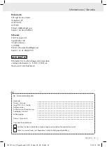 Предварительный просмотр 39 страницы LIVARNO LUX 306787 Assembly, Operating And Safety Instructions