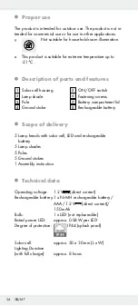 Предварительный просмотр 34 страницы LIVARNO LUX 311798 Operation And Safety Notes