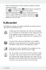 Предварительный просмотр 48 страницы LIVARNO LUX 319420 1901 Assembly, Operating And Safety Instructions