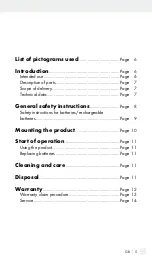 Предварительный просмотр 5 страницы LIVARNO LUX 338655 2001 Operation And Safety Notes