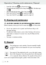 Предварительный просмотр 30 страницы LIVARNO LUX 7317-012L Operation And Safety Notes