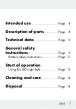 Предварительный просмотр 7 страницы LIVARNO LUX 91730 Operation And Safety Notes