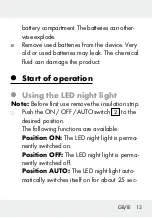 Предварительный просмотр 13 страницы LIVARNO LUX 91730 Operation And Safety Notes