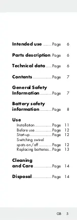 Preview for 5 page of LIVARNO LUX 91748 Assembly And Safety Advice