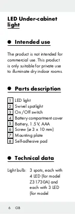 Preview for 6 page of LIVARNO LUX 91748 Assembly And Safety Advice