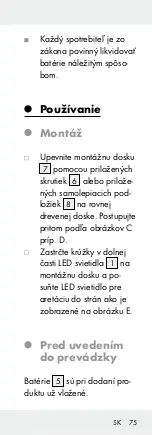 Preview for 75 page of LIVARNO LUX 91748 Assembly And Safety Advice