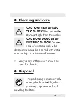 Предварительный просмотр 12 страницы LIVARNO LUX A32104 Operation And Safety Notes