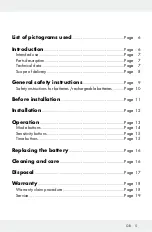 Предварительный просмотр 5 страницы LIVARNO LUX HG05423 Assembly, Operating And Safety Instructions