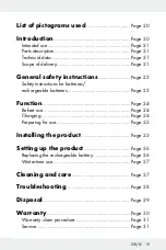 Предварительный просмотр 19 страницы LIVARNO LUX HG05866A Assembly, Operating And Safety Instructions