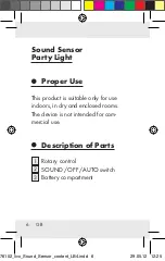 Предварительный просмотр 6 страницы LIVARNO LUX Z30425B Operation And Safety Notes