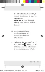 Предварительный просмотр 113 страницы LIVARNO LUX Z30425B Operation And Safety Notes