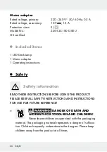 Предварительный просмотр 20 страницы LIVARNO LUX ZD012C100130EU Operation And Safety Notes