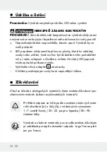 Предварительный просмотр 74 страницы LIVARNO LUX ZD012C100130EU Operation And Safety Notes