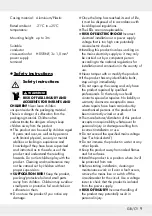 Preview for 9 page of LIVARNO 1002-G Operating And Safety Information