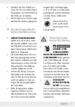 Preview for 9 page of LIVARNO 354373 2010 Operation And Safety Notes