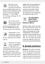 Preview for 14 page of LIVARNO 354373 2010 Operation And Safety Notes