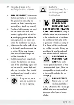 Preview for 21 page of LIVARNO 354373 2010 Operation And Safety Notes