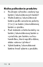 Предварительный просмотр 112 страницы LIVARNO 366214 2101 Operation And Safety Notes