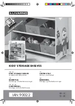 LIVARNO KIDS' STORAGE SHELVES 90022 Assembly And Safety Advice предпросмотр