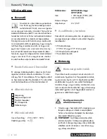 Preview for 8 page of LIVARNOLUX 30866 Operation And Safety Notes