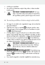 Предварительный просмотр 22 страницы LIVARNOLUX 315252 Assembly, Operating And Safety Instructions